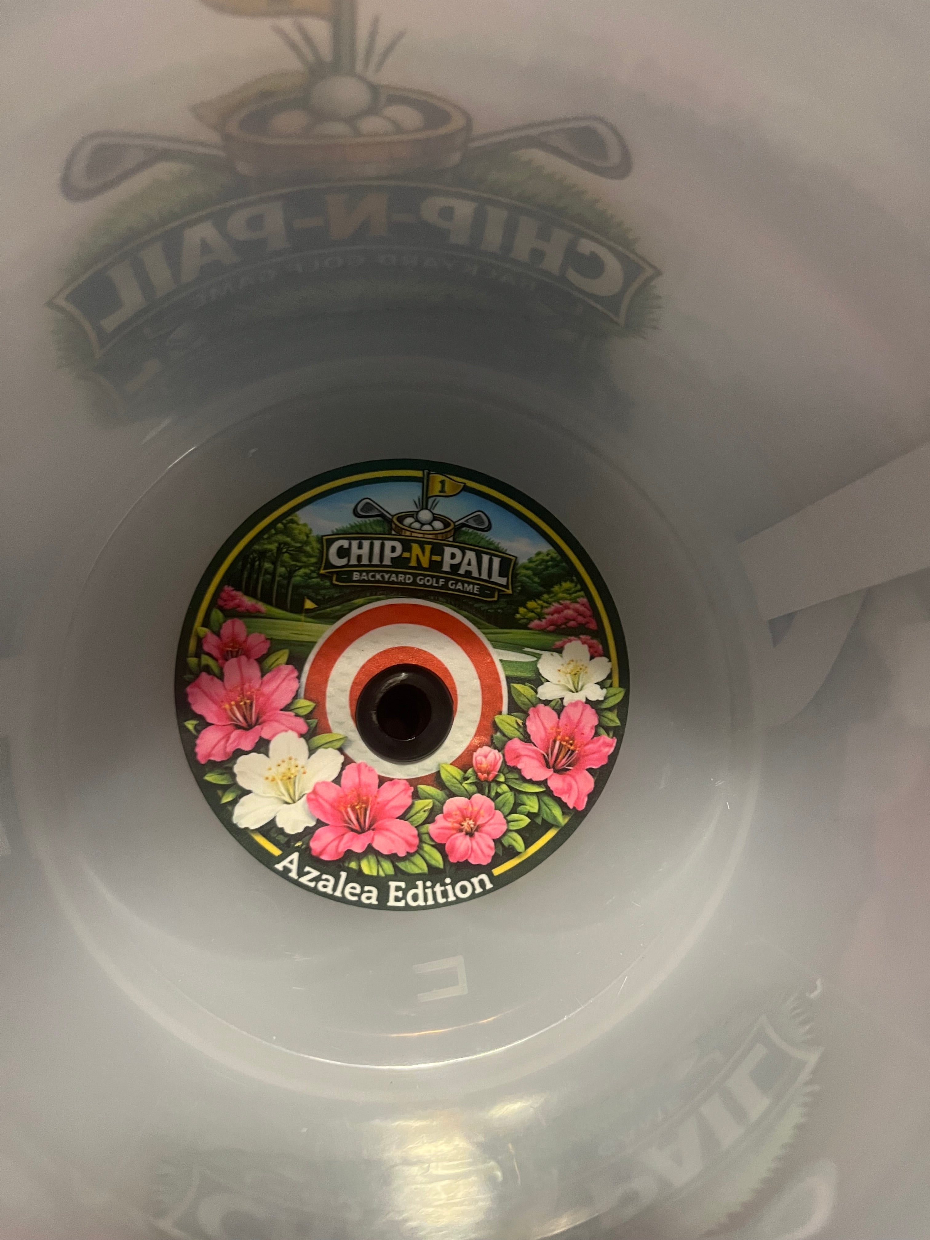 Backyard Golf Game - Chip-N-Pail CLEAR (Full 9 Holes)  AZALEA EDITION