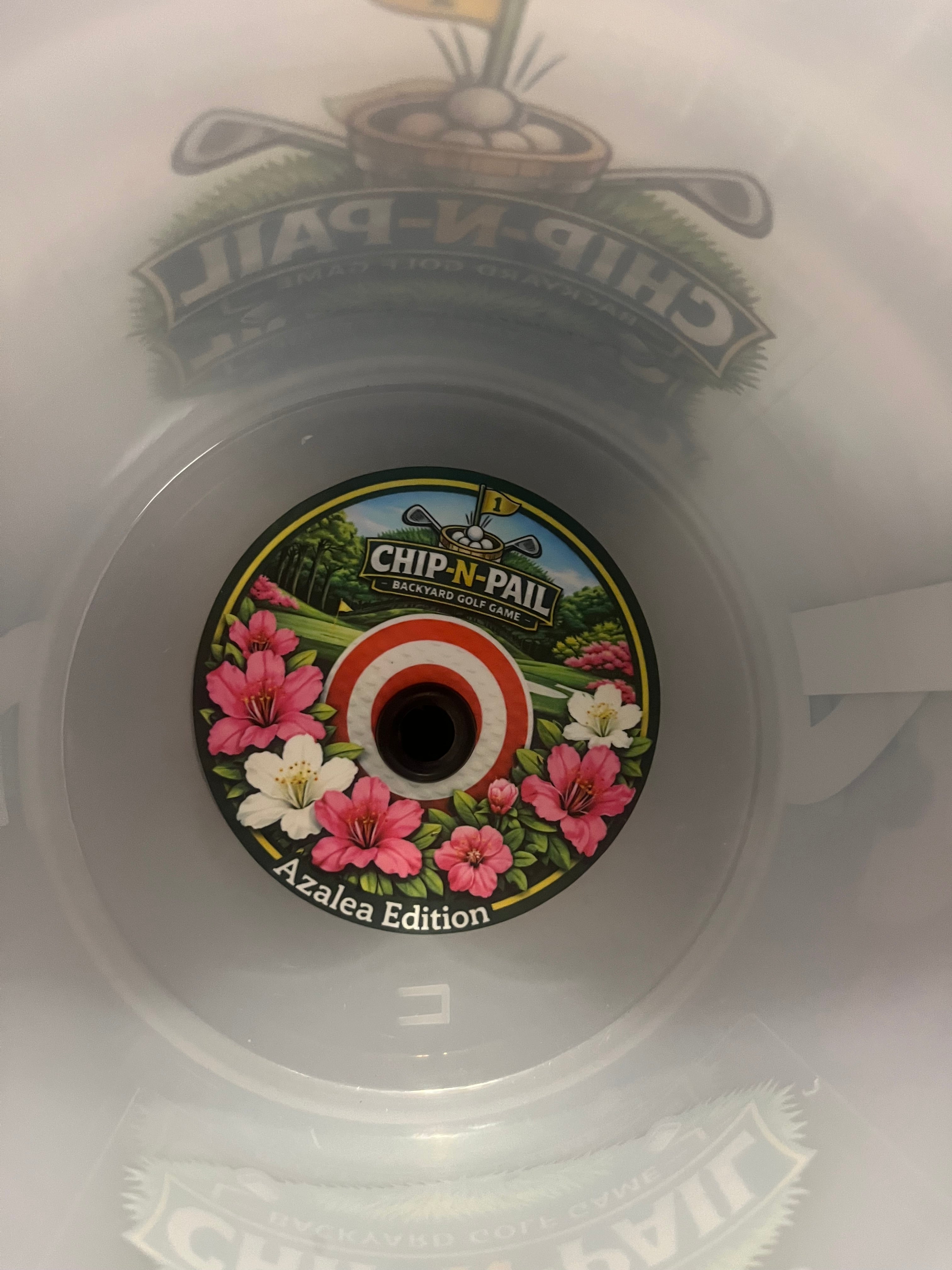 Backyard Golf Game - Chip-N-Pail CLEAR (Full 9 Holes)  AZALEA EDITION