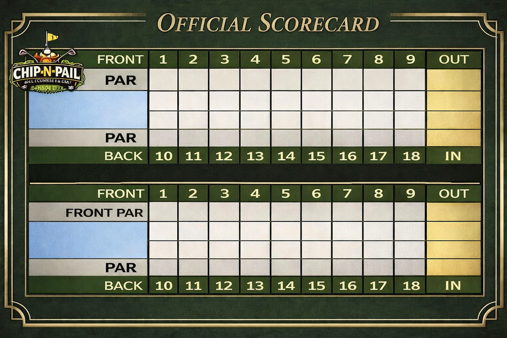 Backyard Golf Game - Chip-N-Pail CLEAR (Full 9 Holes)  AZALEA EDITION