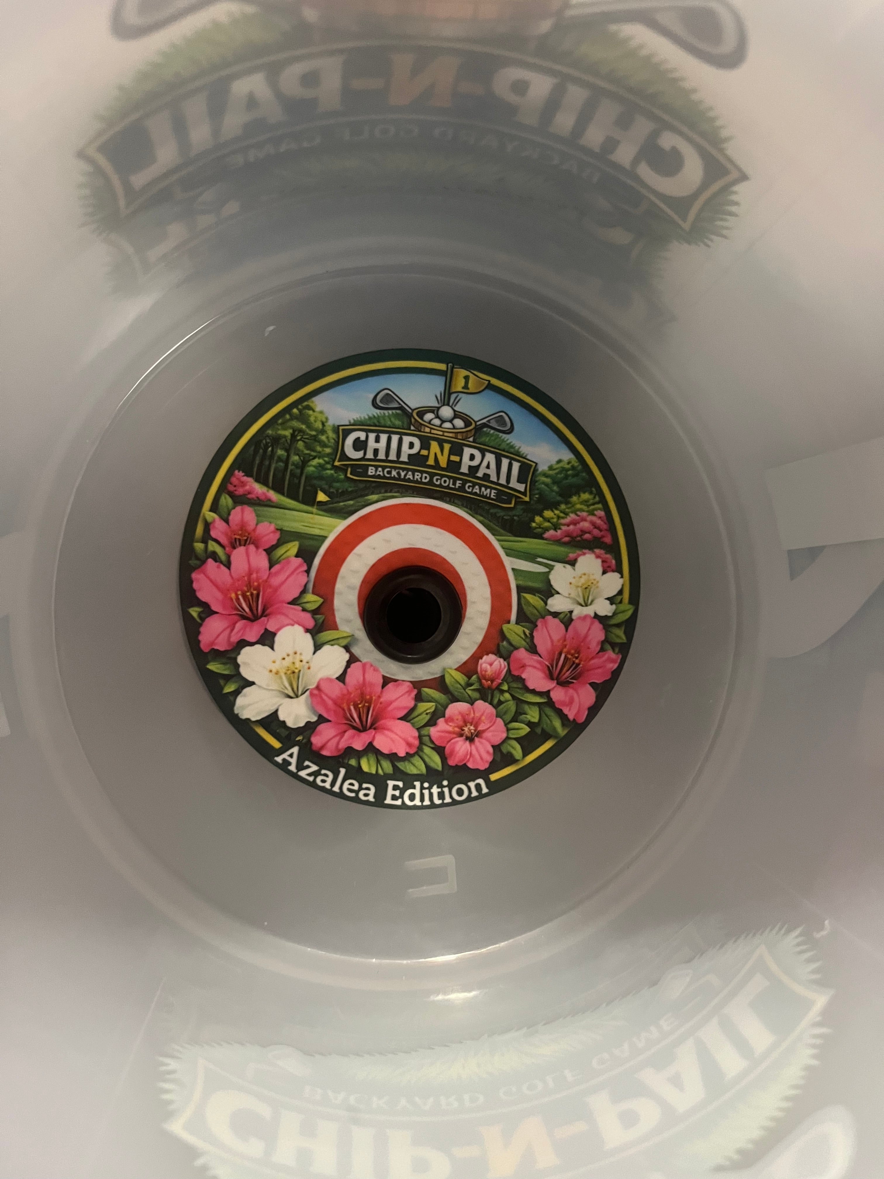 Backyard Golf Game - Chip-N-Pail CLEAR (Full 9 Holes)  AZALEA EDITION