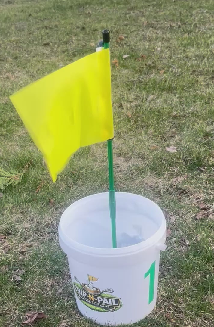 Backyard Golf Game - Chip-N-Pail WHITE (Full 9 Holes) LAUNCH EDITION